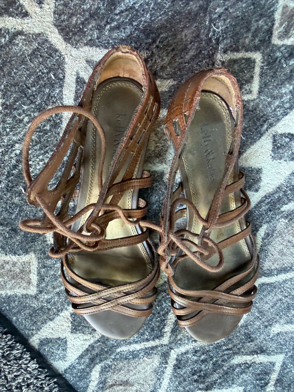 Kelly & Katie Brown Lace-Up Strappy Gladiator Sandals